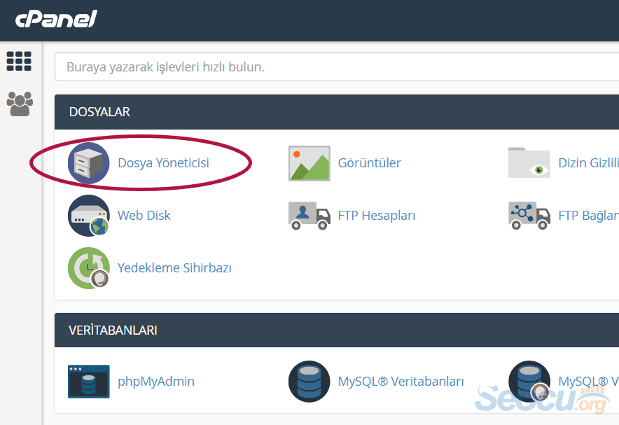 Cpanel Dosya Yöneticisi