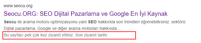 Google SEO Faktörleri Arama Geçmişi