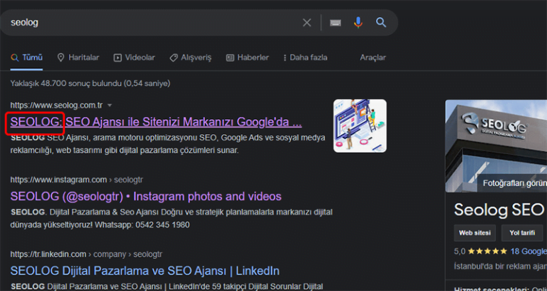 Seolog, Google gözünde bir markadır